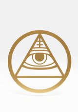 ALL-SEEING EYE BRASS COASTER