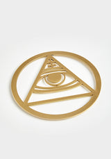 ALL-SEEING EYE BRASS COASTER