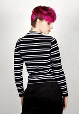 Purple Stripe Long Sleeve Top