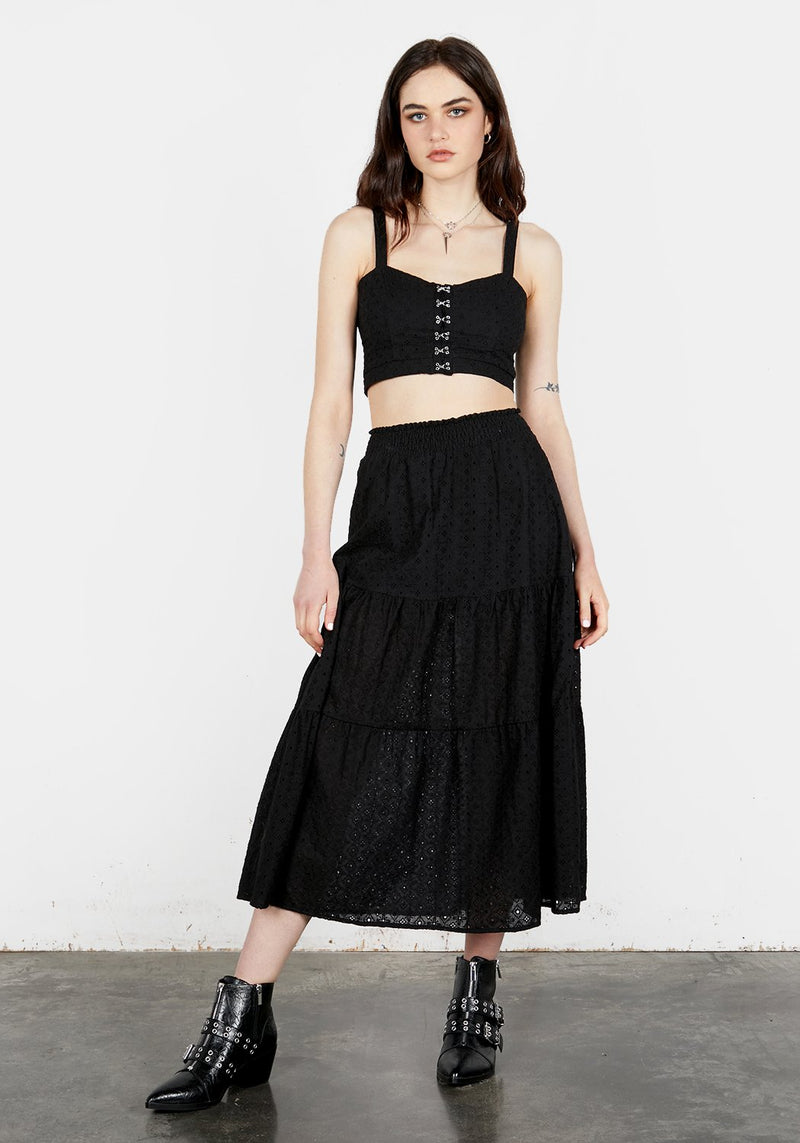 Freya Tiered Broderie Skirt