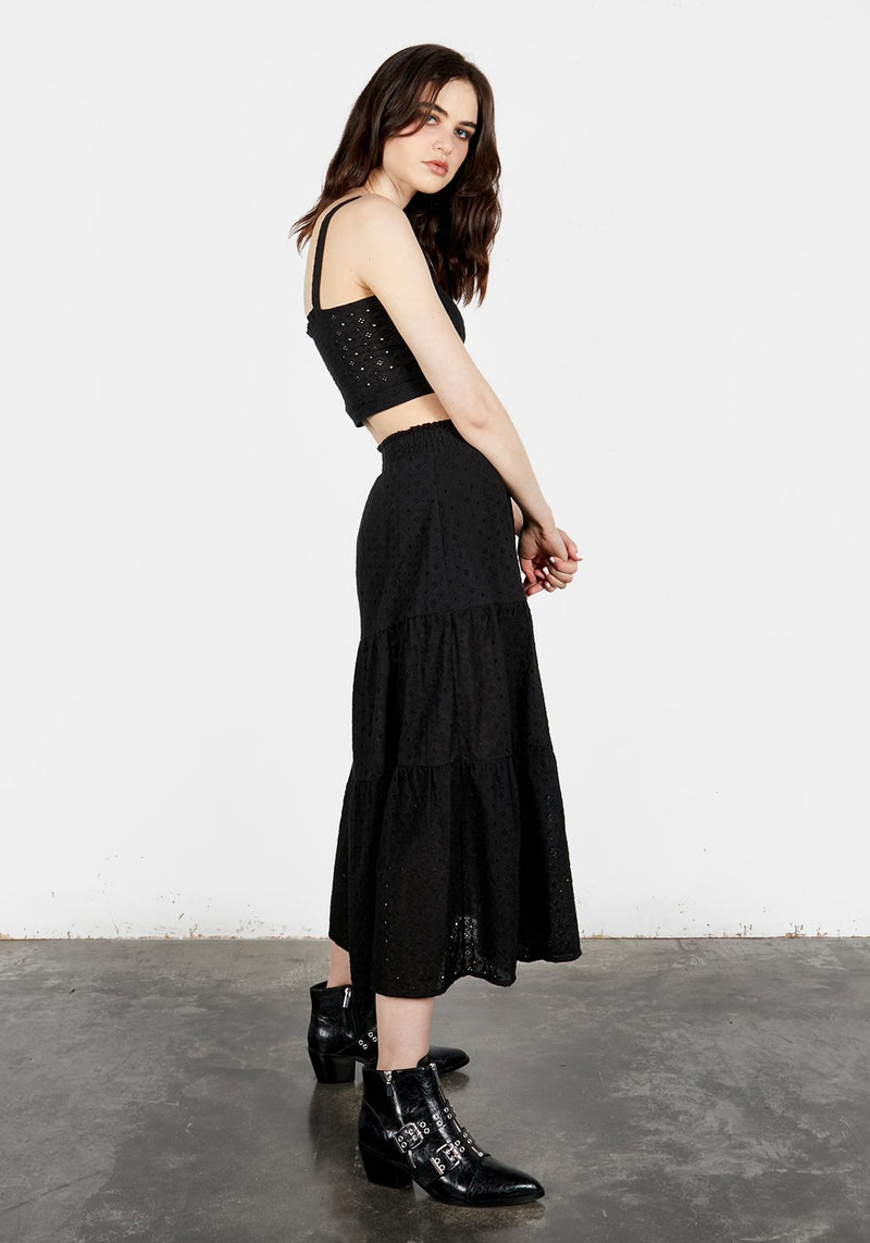 Freya Tiered Broderie Skirt