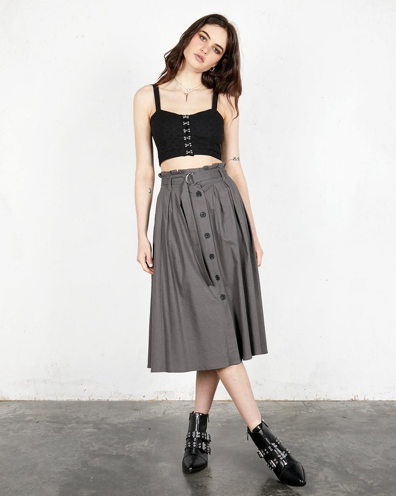 Rite Linen Skirt - Grey