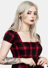 Pennyroyal Red Check Dress