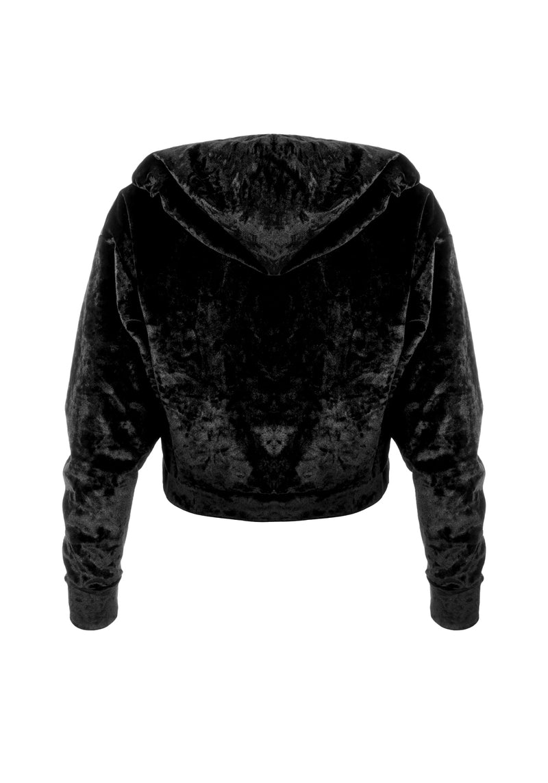 Noughty Crop Velour Hoody