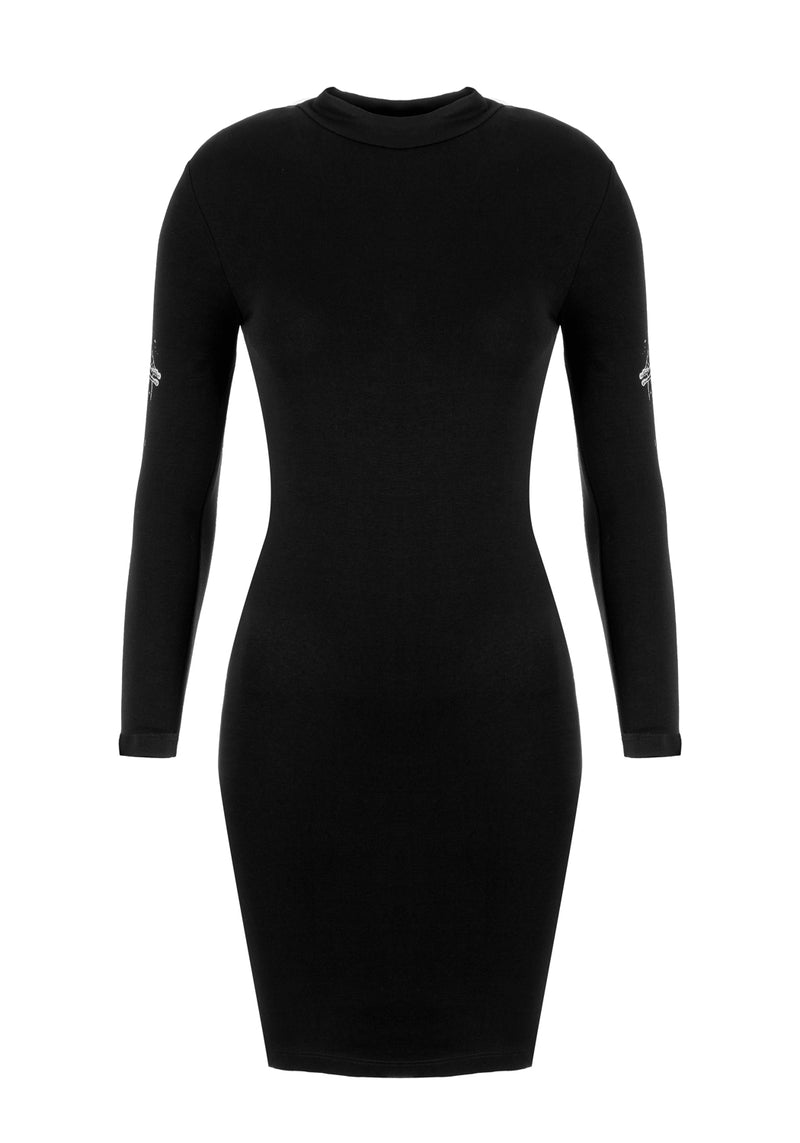 SKULTRO MOCK NECK BODYCON DRESS