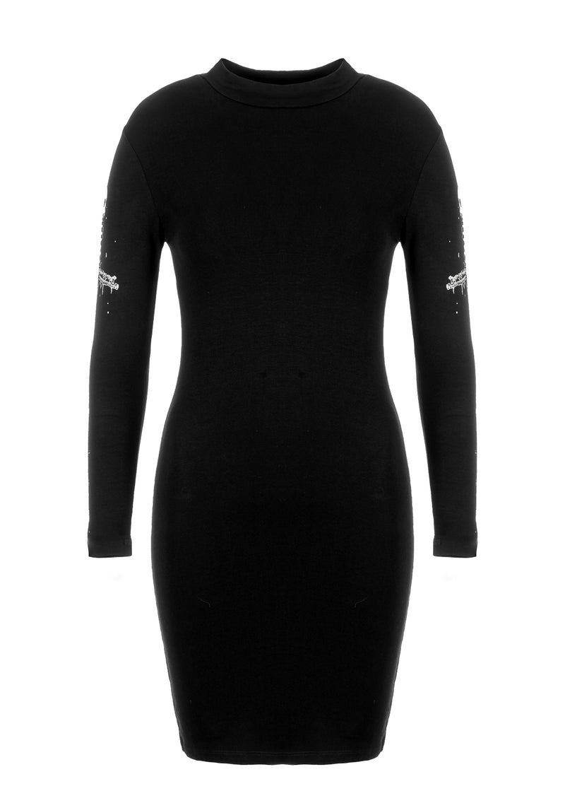 SKULTRO MOCK NECK BODYCON DRESS