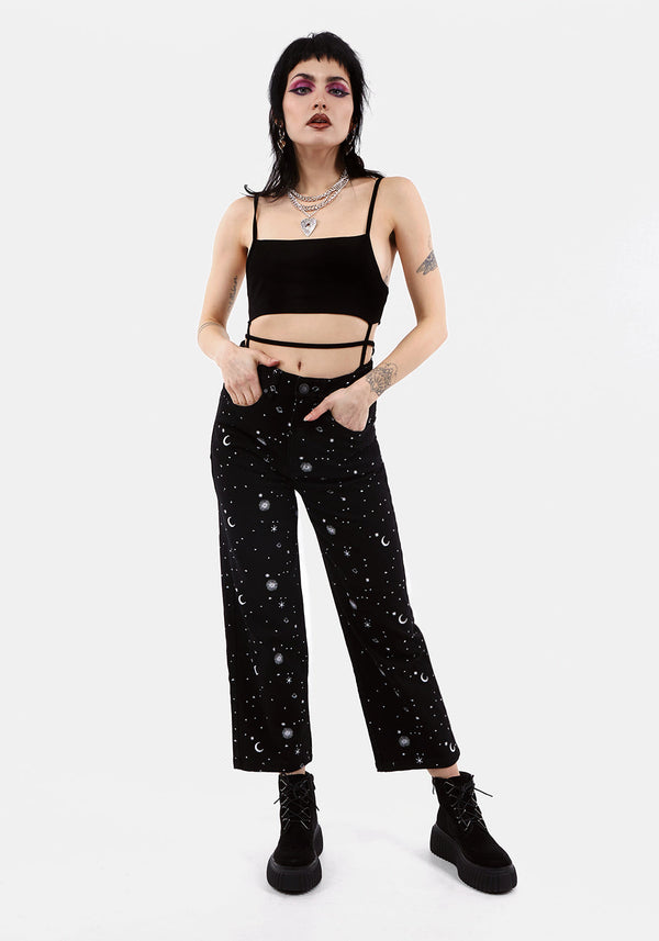 CELESTIAL EMBROIDERED JEANS