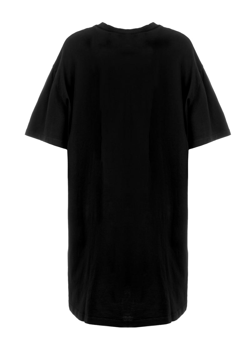 Goblins Black Garment Washed Oversized Tee Dress