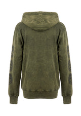 Sabbat and Sun Green Acid Wash Pullover Hoody