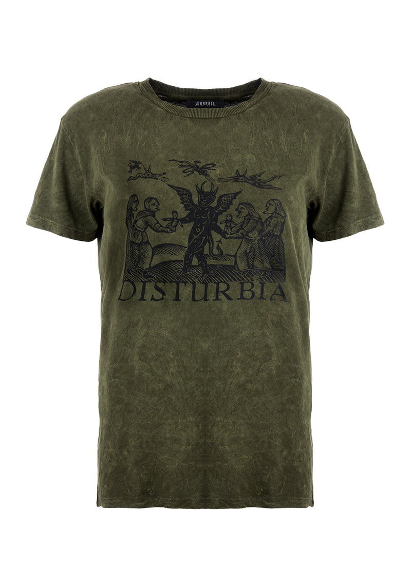 Devil Green Acid Wash T-shirt