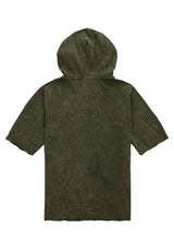 Goblins Green Acid Wash Short Sleeved Hoody