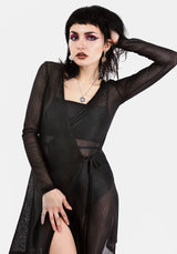 AMORE SHEER WRAP DRESS