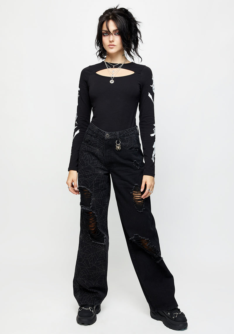 Venom Spliced Wide Leg Jeans