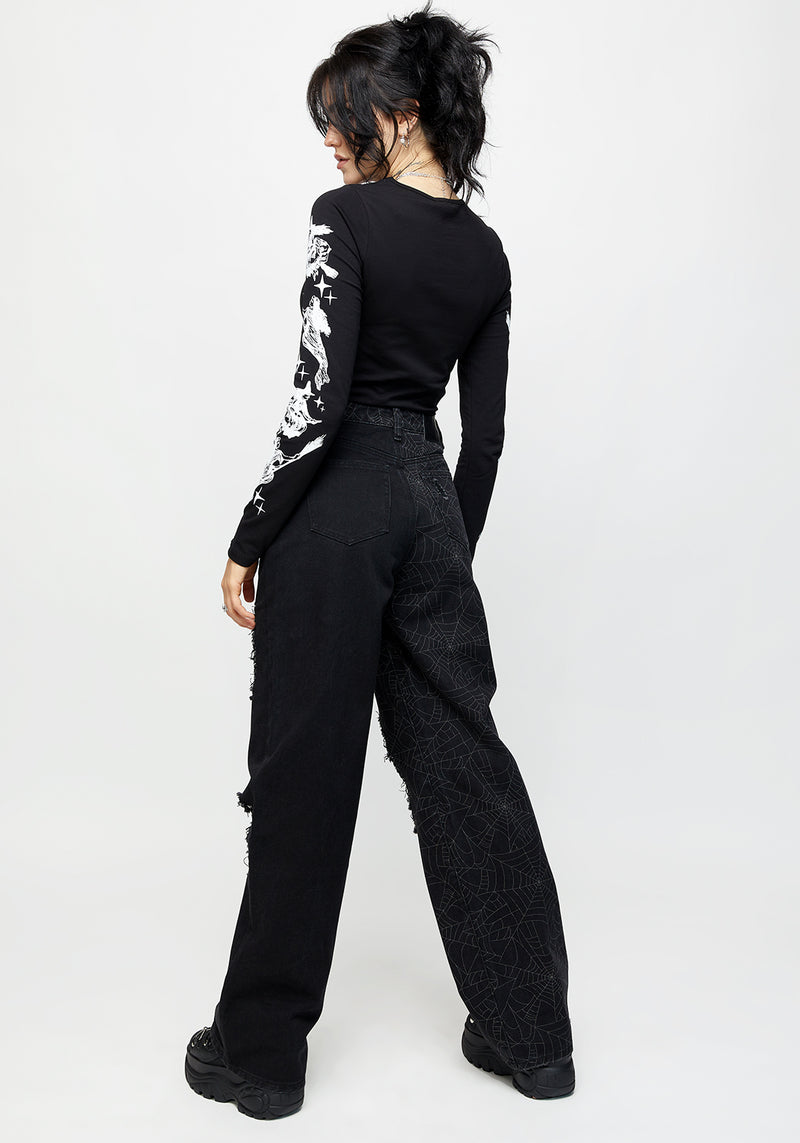 Venom Spliced Wide Leg Jeans