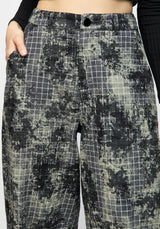 Grime Check Wide Leg Trousers