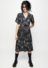 Hecate's Garden Midi Shirt Dress