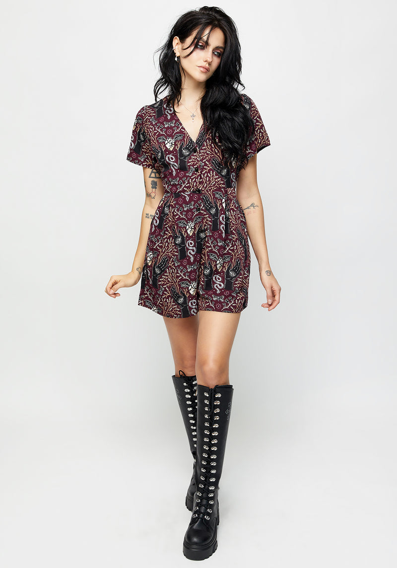 Hemlock Button Up V Neck Playsuit