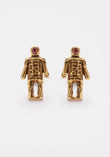 WICKER MAN STUD EARRINGS