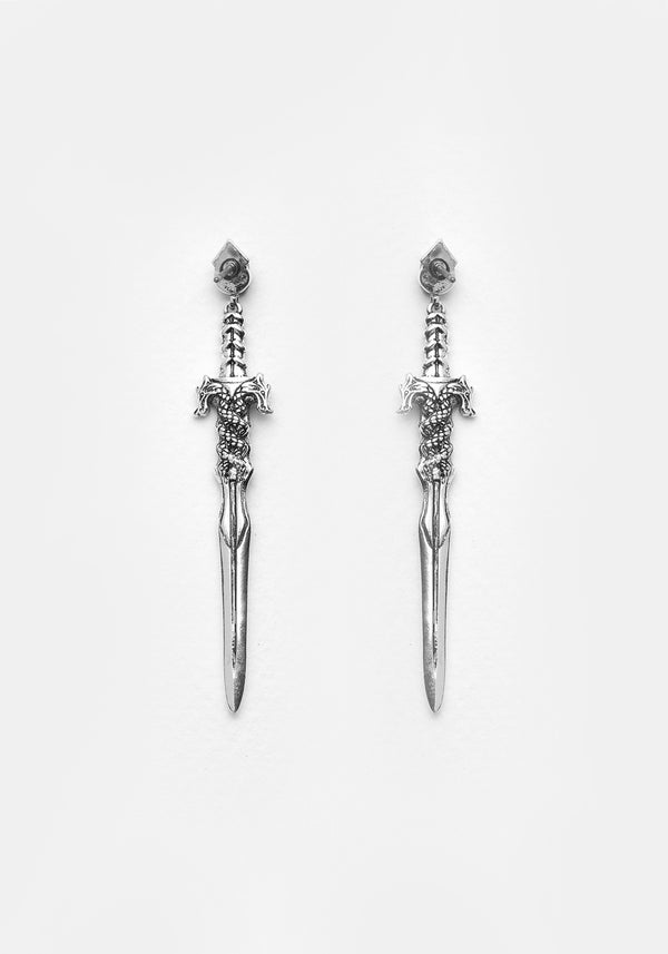 RITUAL DAGGER AMETHYST DROP EARRINGS