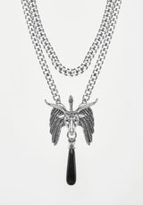 BAPHOMET BLACK AGATE CHAIN CHOKER