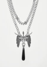 BAPHOMET BLACK AGATE CHAIN CHOKER