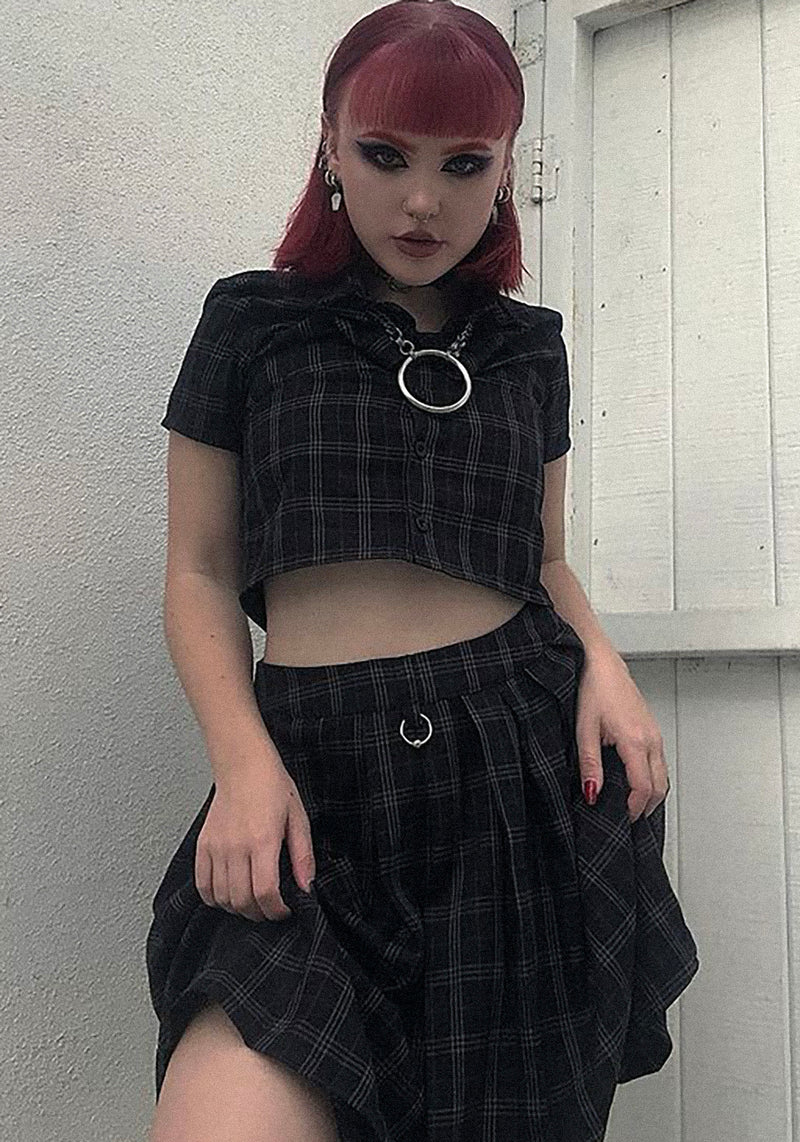 Jinx Check Co Ord Skirt